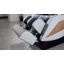 Fauteuil de massage inclinable 4D zéro gravité avec rail SL de 147 cm, massage Shiatsu complet du corps et par coussins gonflables, chauffage lombaire et des mollets, balayage corporel par IA, commande vocale et haut-parleurs Bluetooth, similicuir, perle et or-934943804