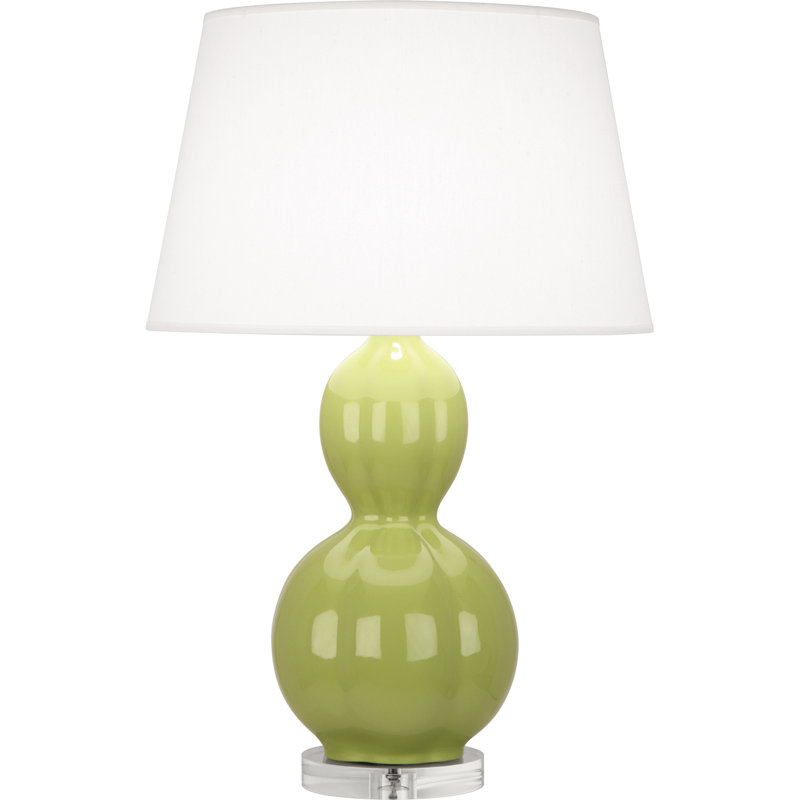 Randolph Table Lamp, Bruton White , Lucite
