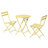 3 Piece Patio Bistro Set of Foldable Round Table and Chairs-274812639