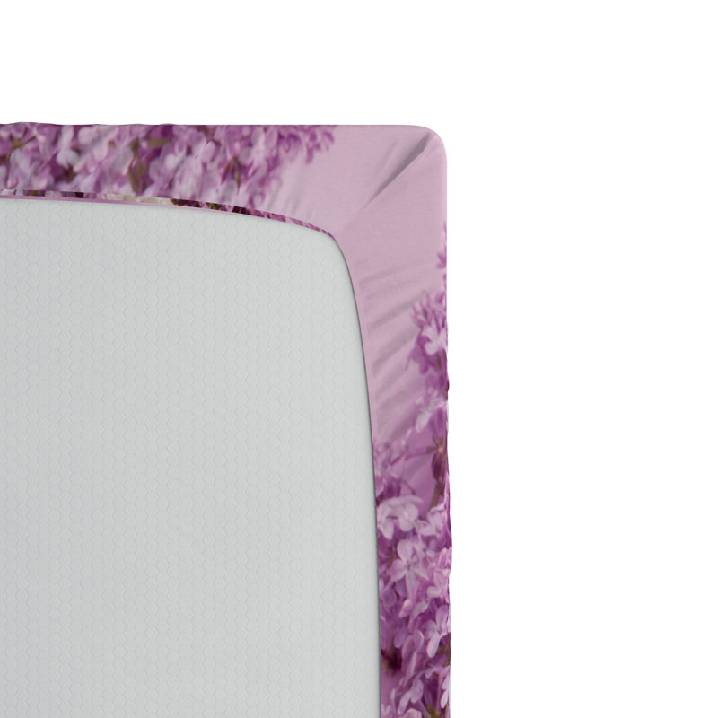 Microfiber Floral Fitted Sheet, Full Fitted Sheet