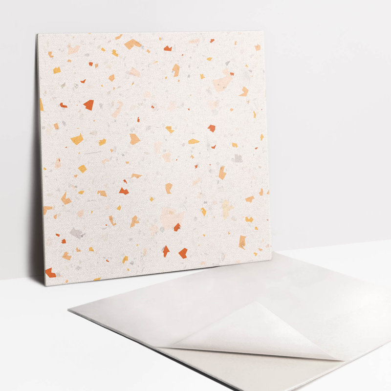 Atmane 30 x 30 cm PVC Tile in Beige