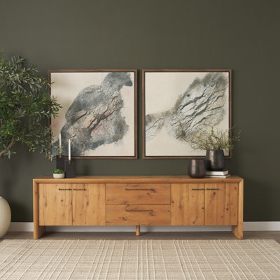 Console média en chêne brun foncé Belford