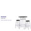 Danit 3 - Piece Bar Height Table Set with Backless Vinyl Upholstered Padded Stools