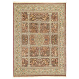 High-Quality Hand-Knotted Plum And Ivory Area Rug