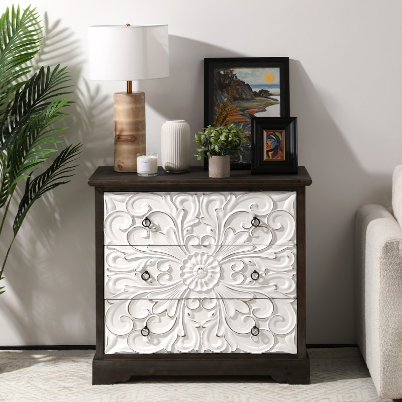 3 Drawer Dresser, 32" Wide Accent Chest