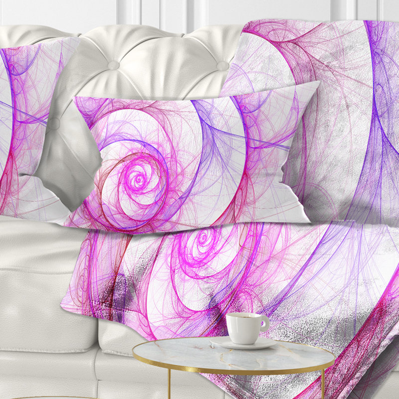 Coussin Exotic, Rose / Blanc