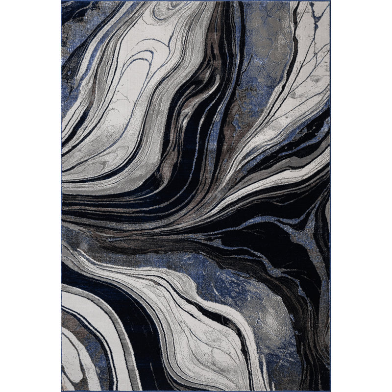 Charona Abstract Flatweave Indoor / Outdoor Area Rug, Rectangle 80 x 150 cm
