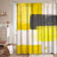 Rideau de douche jaune avec 12 crochets-44180694