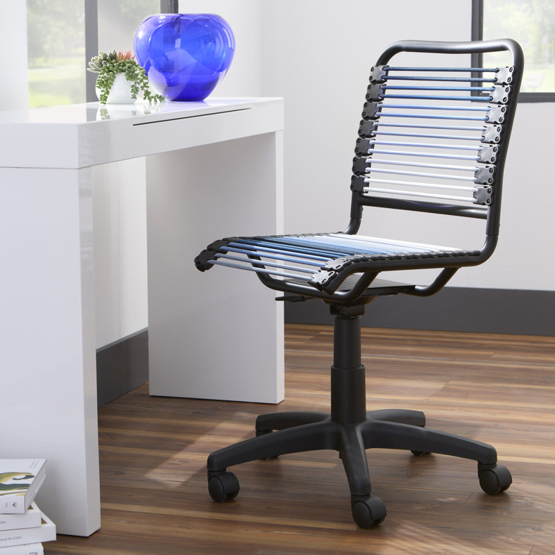 Rossini Task Chair, Black Faux Leather, Graphite Black