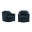 Bronnen Big And Wide Upholstered Cushion Swivel Armchair with Removable Back and Seat Cushion-769047624