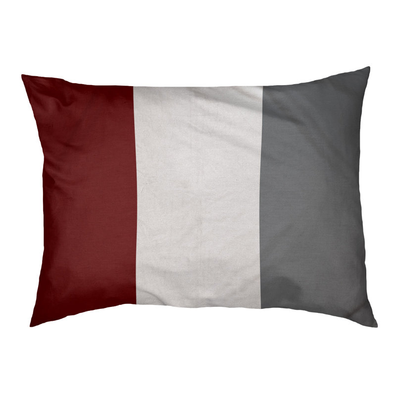 Coussin Golden State, Marron / Blanc / Gris foncé, Moyen (l 28 po x P 18 po x H 6 po)