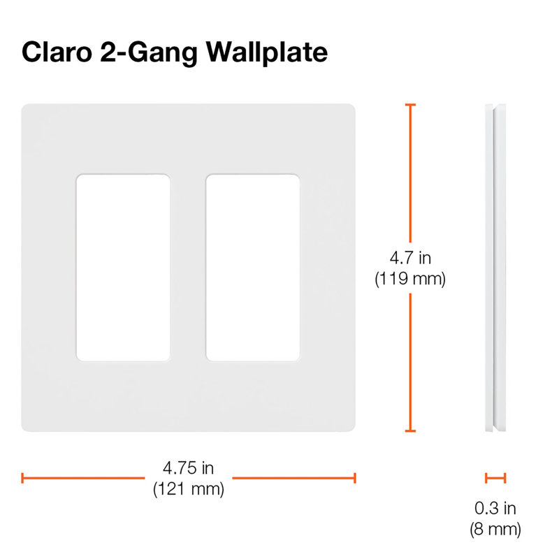 Plaque murale décorative en plastique Lutron Claro
