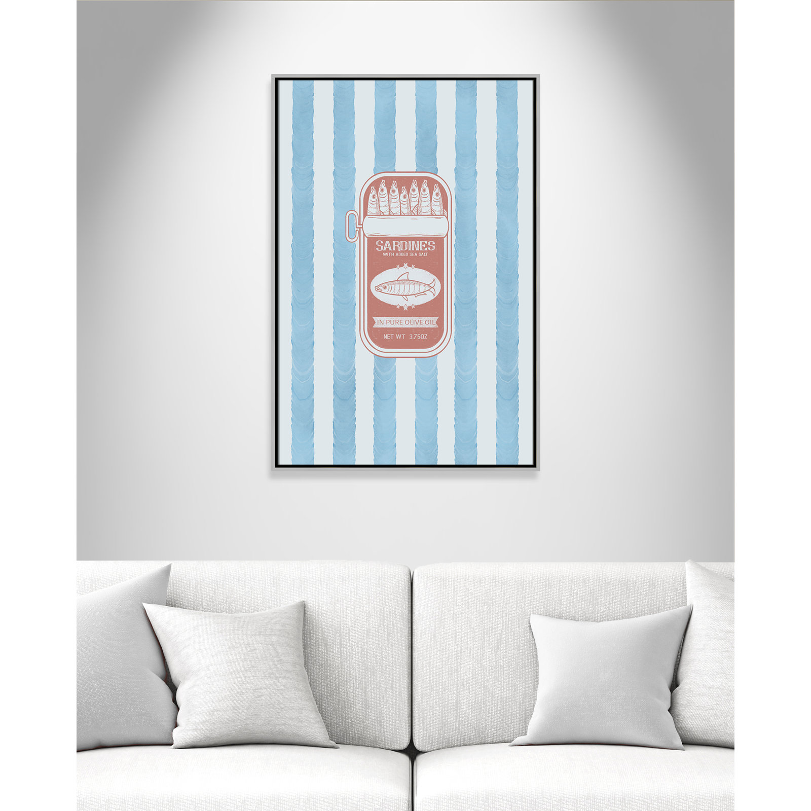 Salty Sardines Print by Marcus Prime, 25.5'' W x 37.5'' H, Silver Floater
