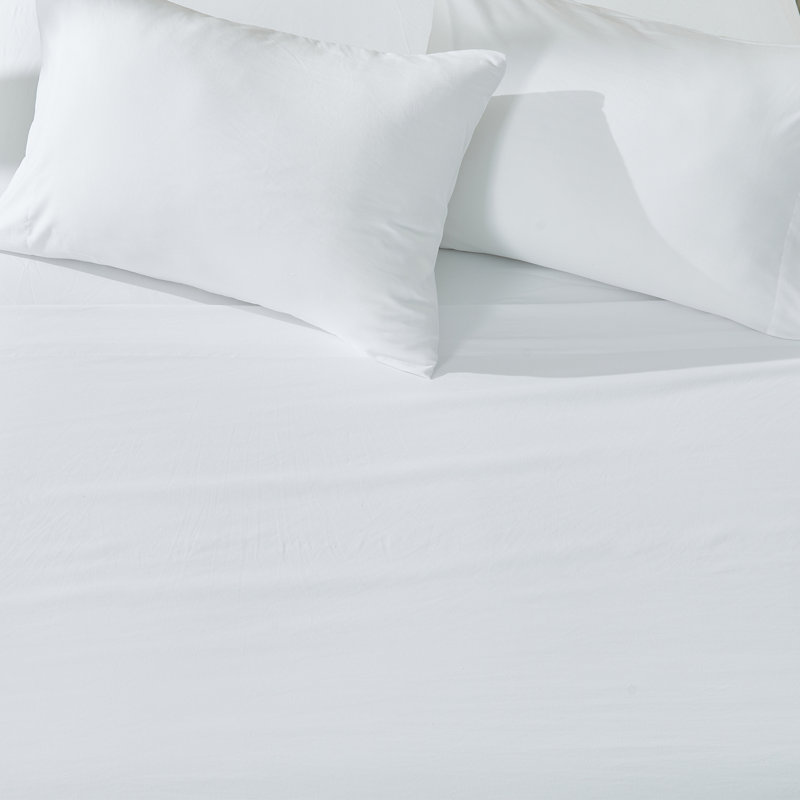 Ultra-Soft Pre-Washed Microfiber Sheet Set, Fresh White, Full Sheet Set + Fitted Sheet + 2 Pillowcases