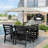 HDPE Patio Dining Table  With Umbrella Hole-2054109342