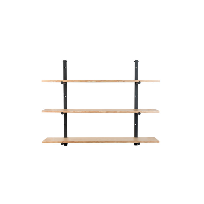 3 Piece Bamboo Solid Wood Tiered Shelf with Adjustable Shelves