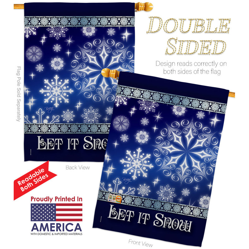 Double Sided 40'' H x 28'' W Polyester House Flag