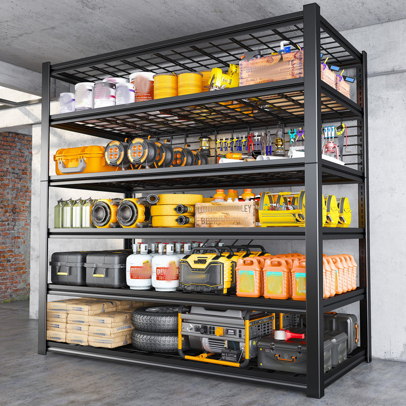3500 LBS 6-Tiers Heavy Duty Metal Storage Shelves, Steel Shelving Unit For Garage, 84" H x 48" W x 20" D
