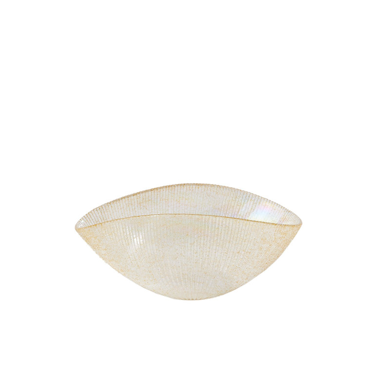 Glass Decorative Bowl, 5" H x 11.50" W x 7.50" D