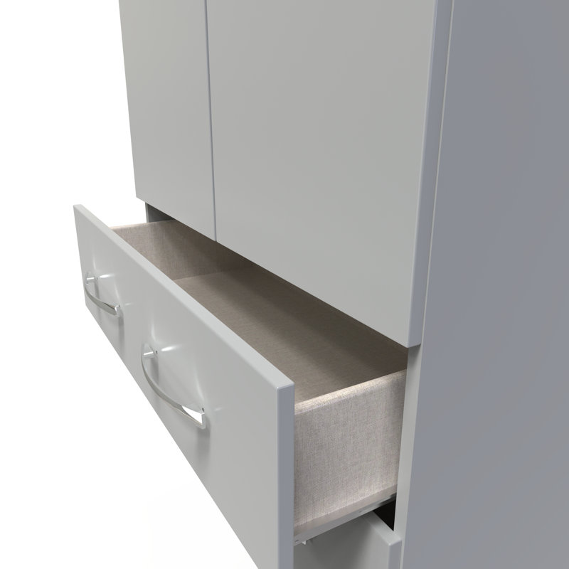 Fully Assembled Avon 2 Door Wardrobe, Dusk Grey