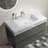 Rosehill Wall Mounted Single Bathroom Vanity with Engineered Stone Top-988716766-988716767