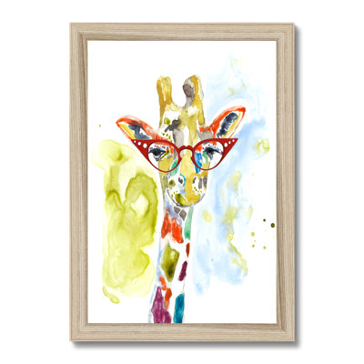 Smarty-Pants Giraffe by Jennifer Goldberger - Painting