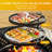 43'' Large Fire Pit with 2 Grills, 3 in 1 Outdoor Fire Pit for BBQ & Party, Wood Burning Firepit with Lid and Fire Poker