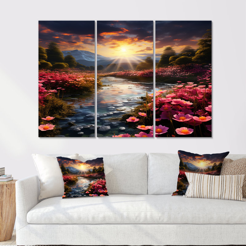 Ensemble de salon Glorious Sunset, Toile tendue, H 32 po x l 48 po x P 1 po