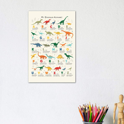Dinosaur Alphabet - Wrapped Canvas Print