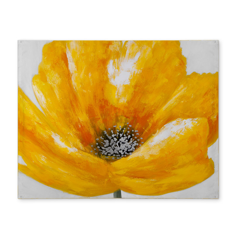 Napperon jaune en polyester floral