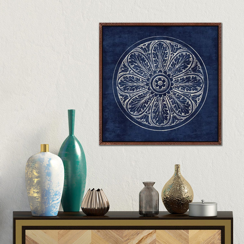 Rosette VIII by Wild Apple Portfolio - Print on Canvas, 66.04 cm H x 66.04 cm W, Classic Wood Floater Framed