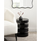 Stacked Solid Wood End Table
