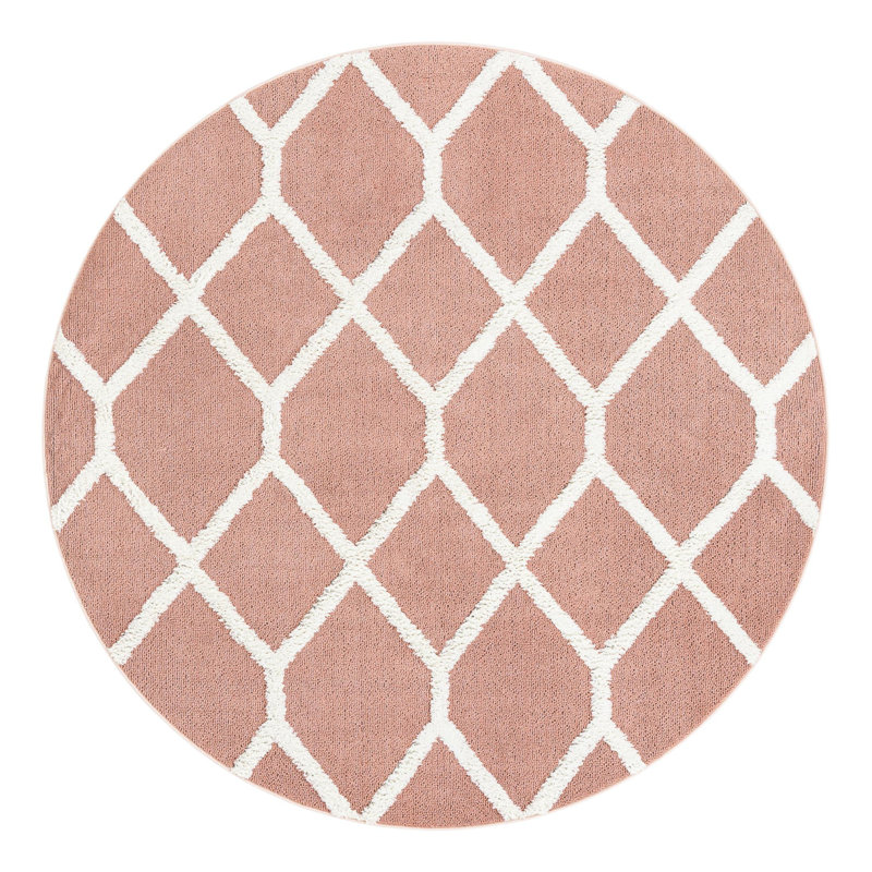 Geometric Indoor Rug, Round 7'10"