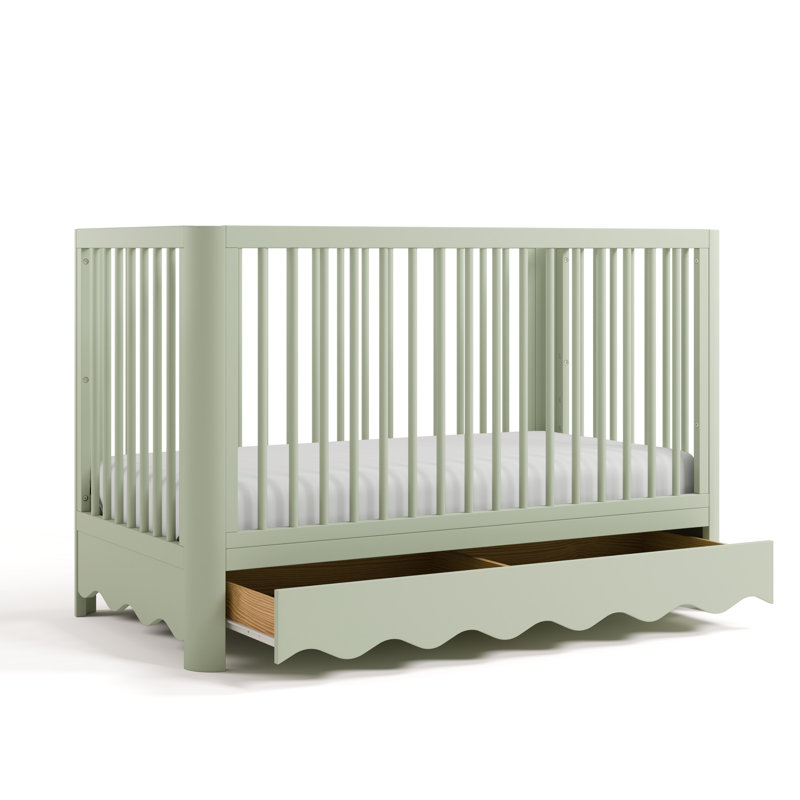 Casablanca 5-In-1 Convertible Crib With Mattress, Sage