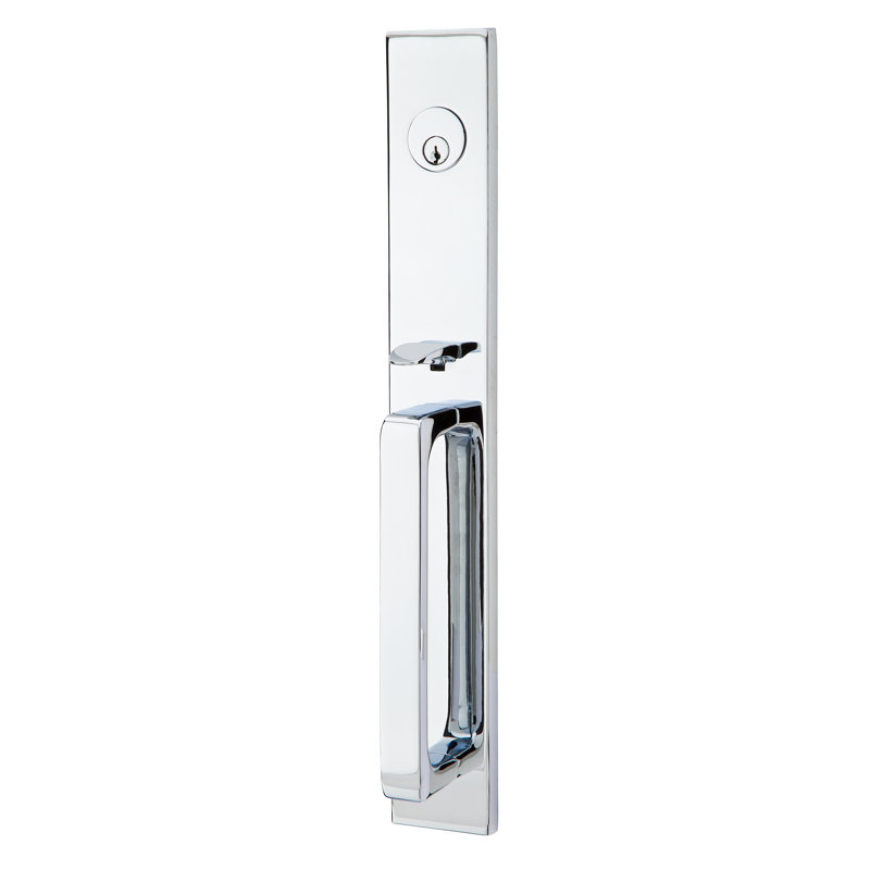 Entretoise tubulaire double cylindre Emtek, Bouton rond, Chrome brillant, Réversible