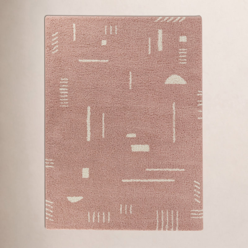 Tapis géométrique à poils longs Morin, Rectangle 6 pi 7 po x 9 pi