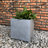 12 in. Medium Stone Gray Concrete Square Planter / Pot with Drainage Holes for Indoor & Outdoor, Upgraded Interior-120328325-33045136
