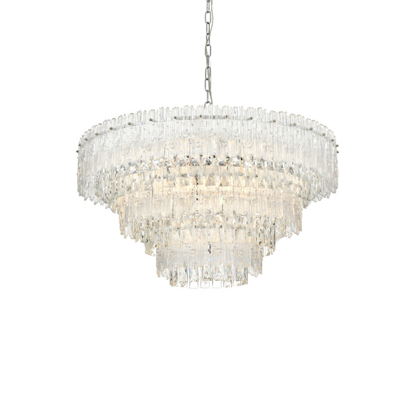 Hilma 10 - Light Dimmable Tiered Chandelier, Chrome