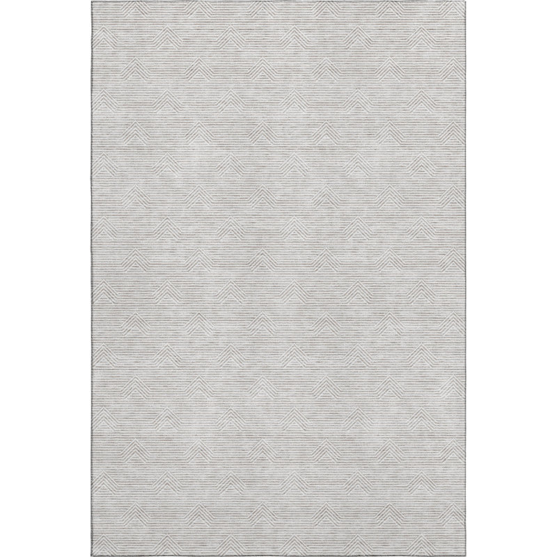 Premium Machine Washable Prisco Taupe Rug, Rectangle 2'6" x 3'10"