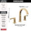 Tetra 3-Hole Widespread Bathroom Faucet, 2-Handle Bathroom Sink Faucet with Drain Assembly-85763928