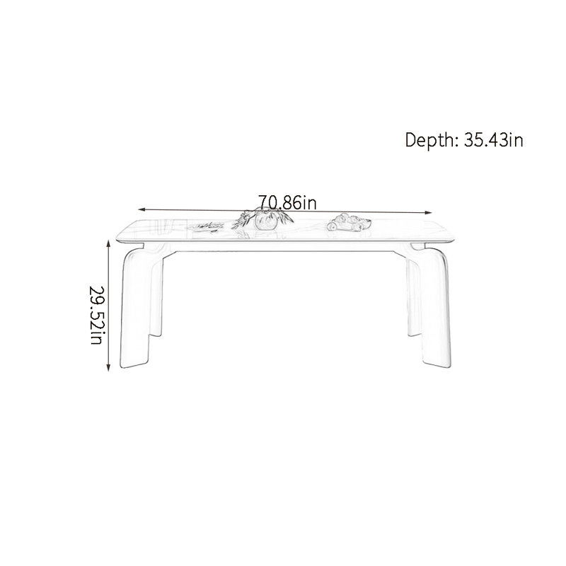 Sydna, 29.52"H x 70.86"L x 35.43"W