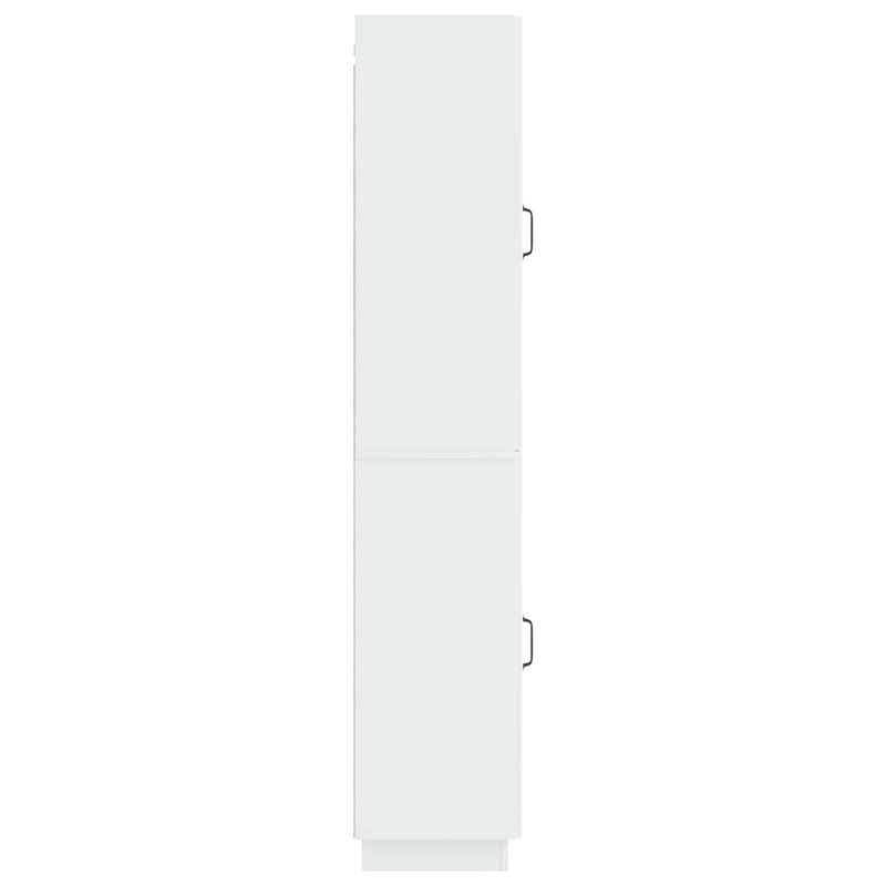 2 -Door 4 Storage Cabinet, High Gloss White
