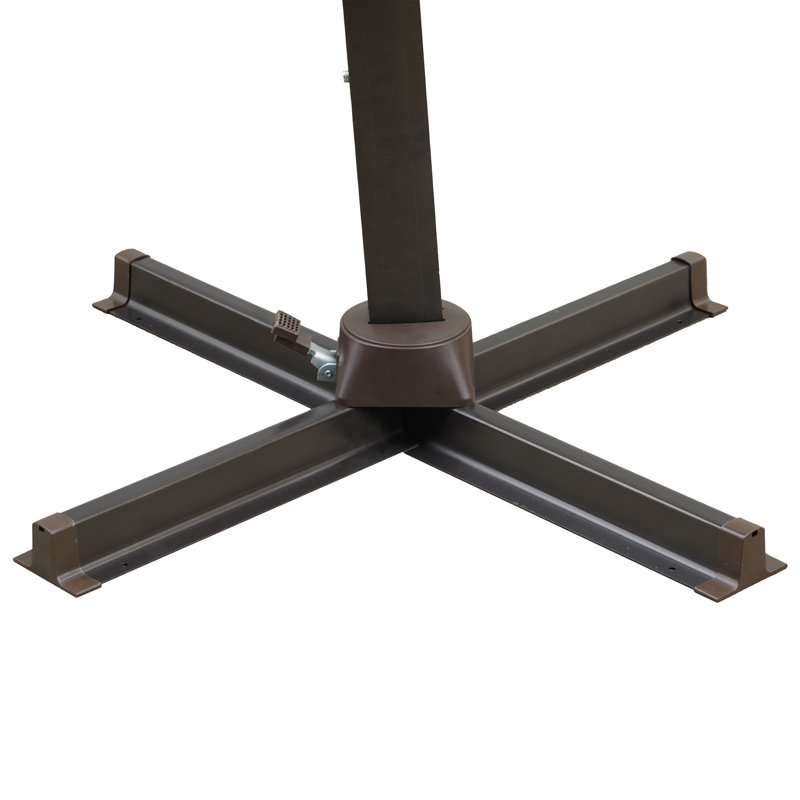Parasol carré en porte-à-faux Dalson, Gris foncé