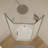 34" W x 72" H Semi-Frameless Neo-angle Single Hinged Door Shower Enclosure with 5/16" (8mm) Clear Tempered Glass-53953366