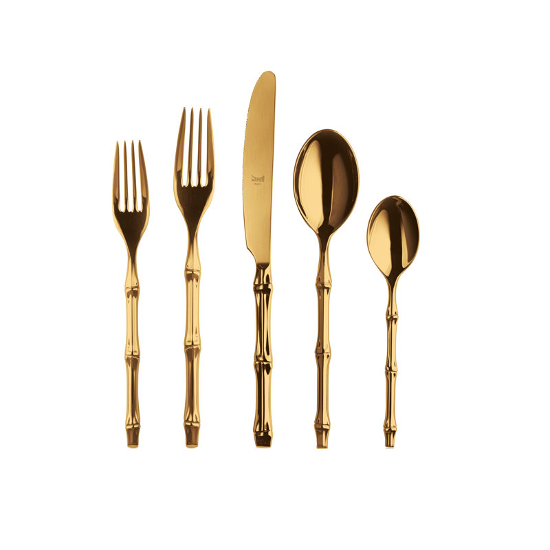 MEPRA Bali Stainless Steel Flatware Set, Gold