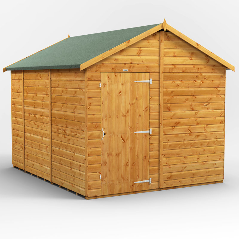 Powersheds 10 x 8ft Timber Tongue & Groove Windowless Apex Garden Shed