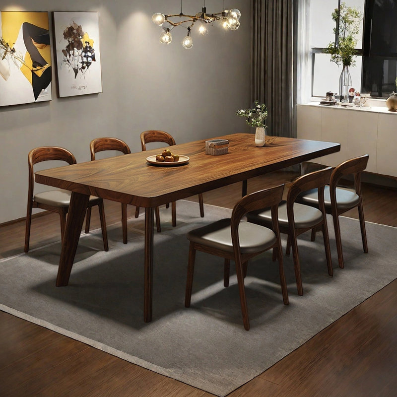 American-style rectangular dining table, 29.53"H x 78.74"L x 31.5"W