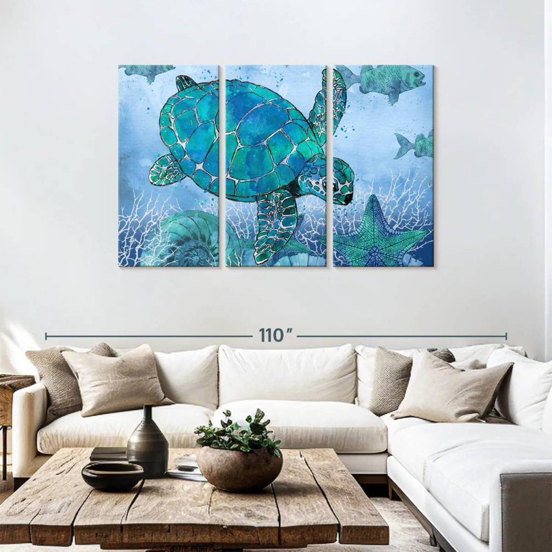 Brampt Ocean Blues, 48" H x 74" W