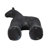 Decorative Cement Textured Horse Figurine Object for Table Decor - Sculptural Statue Accent for Office, Living Room or Home Decoration - Black-970975950-970975944