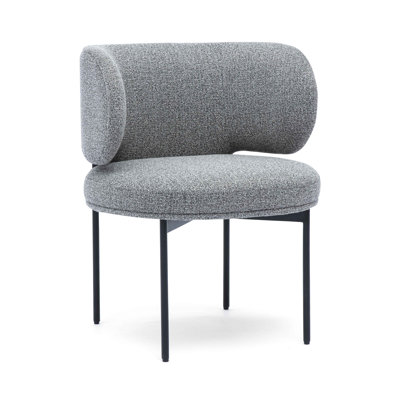 Speckled Grey Performance Boucle Dining Chair